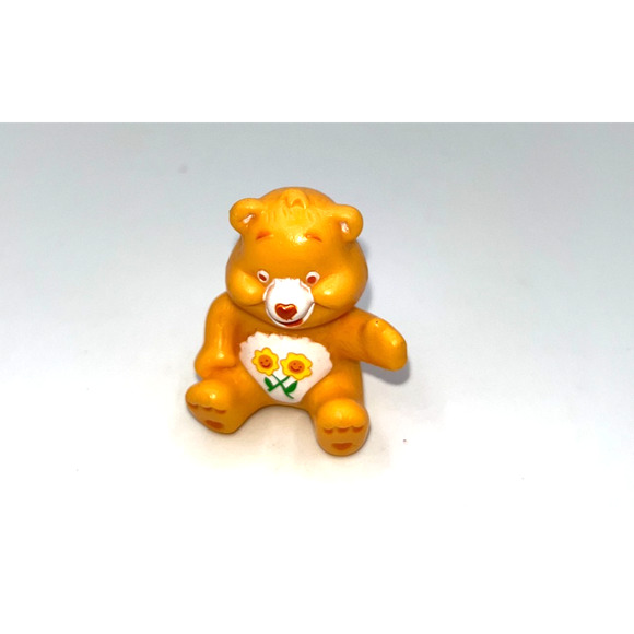 Other - Vintage Orange Friendship Bear Care Bea Yellow Flowers Cake Topper Cupcake Top